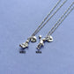 COLLARES AMOR GALÁCTICO DE PLATA 925 (PRECIO POR EL PAR)
