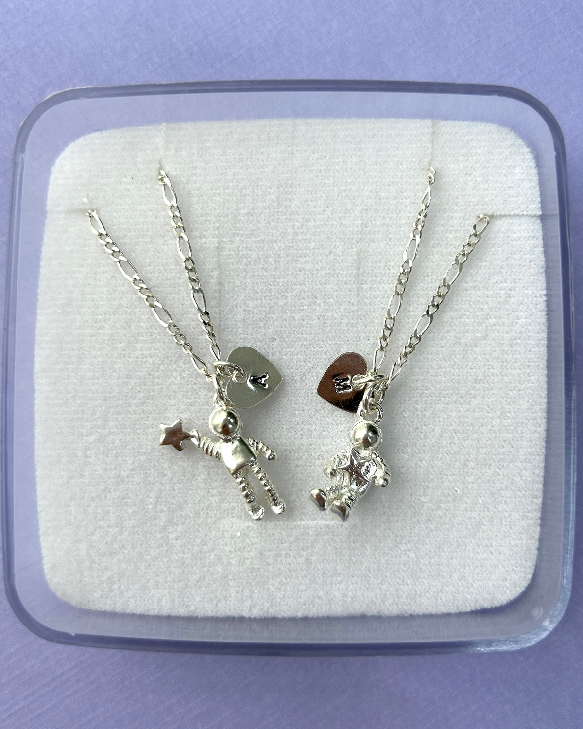 COLLARES AMOR GALÁCTICO DE PLATA 925 (PRECIO POR AMBOS COLLARES)